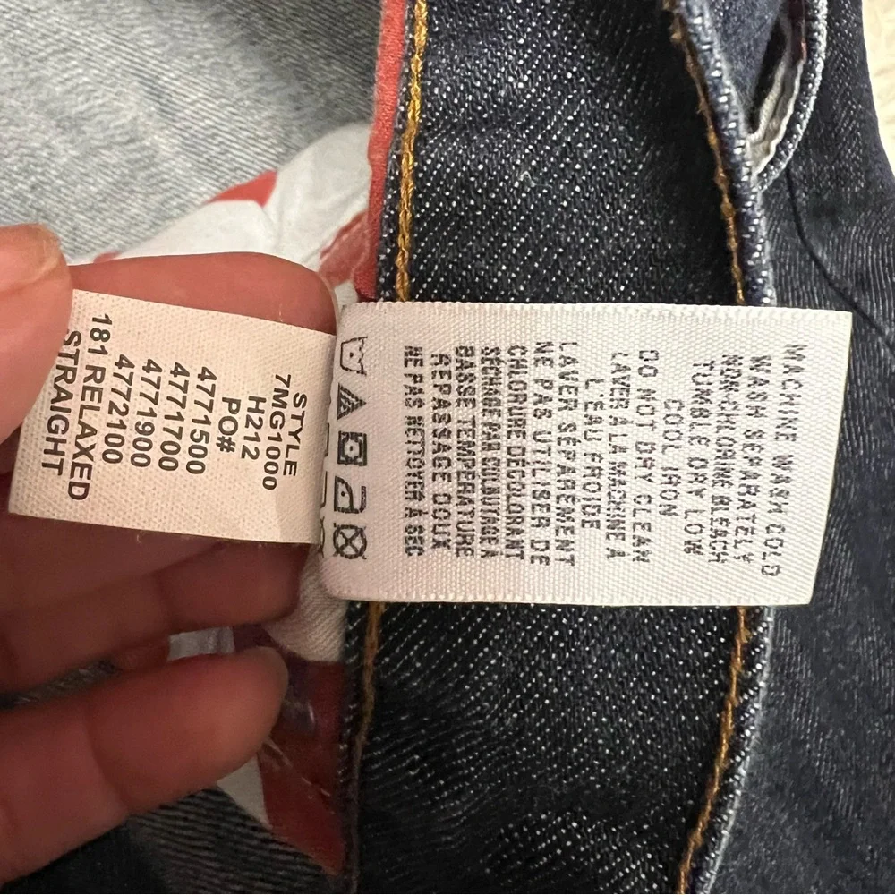Lucky Brand Mens Jeans 38x31 Blue Straight Leg Dark Wash Denim Likenew 👌 Logo